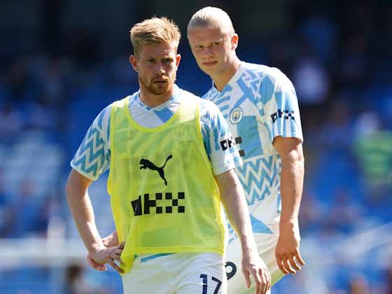 Article image:Kevin De Bruyne plays down concerns over Erling Haaland’s early involvement with Man City