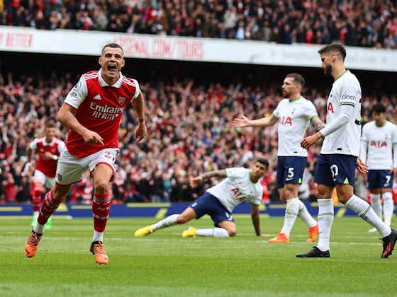 Article image:Granit Xhaka inspires Arsenal to impressive derby win over 10-man Tottenham