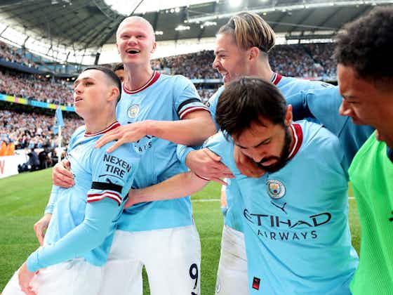 Article image:Ruthless Erling Haaland helps Man City destroy Man United in the derby