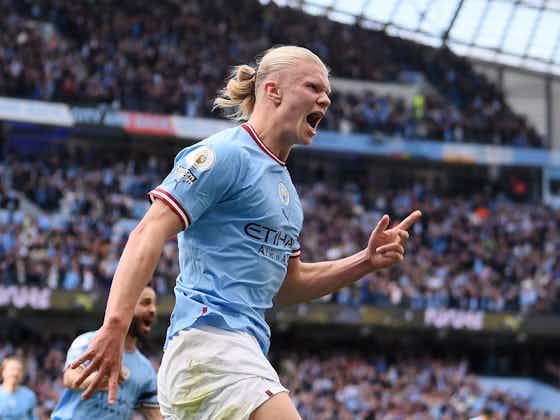 Article image:Erling Haaland’s goalscoring record for Man City is ‘scary’, Pep Guardiola admits after United thrashing