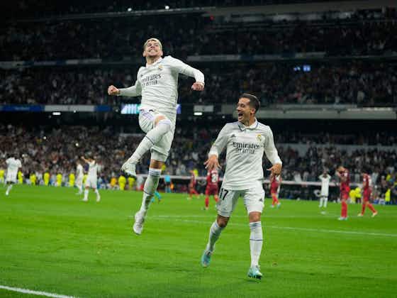 Article image:Real Madrid tighten grip at top of LaLiga with win over Sevilla as Jude Bellingham nets twice in Dortmund win