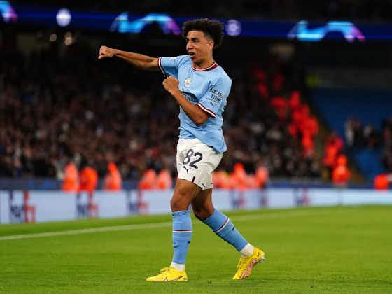 Article image:Pep Guardiola raves about Man City academy after Rico Lewis scores debut goal
