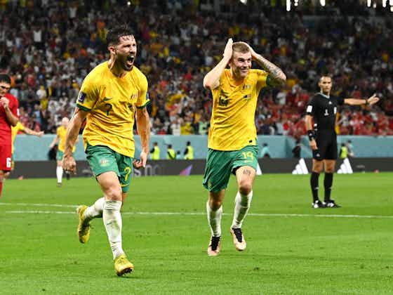 Article image:Mathew Leckie solo goal sees Australia beat dismal Denmark to reach World Cup round of 16