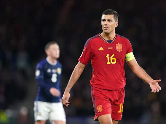 Article image:Spain captain Rodri slams ‘rubbish’ Scotland in explosive TV interview: ‘This is not football’