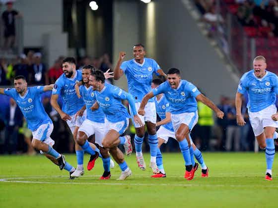 Article image:Manchester City win Super Cup after beating Sevilla on penalties