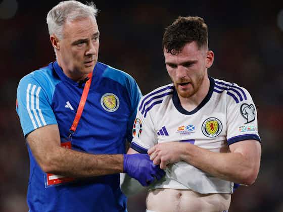 Article image:Andy Robertson injury: Scotland provide update on dislocated shoulder against Spain