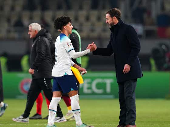 Article image:Gareth Southgate hails Rico Lewis after strong England debut in North Macedonia