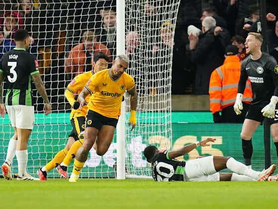 Article image:Wolves knock Brighton out of FA Cup thanks to early Mario Lemina strike