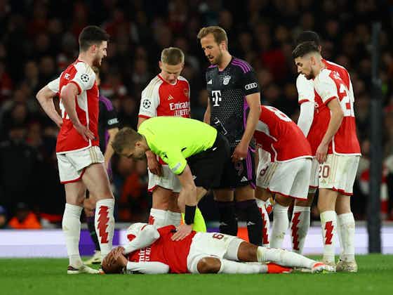 Article image:Harry Kane escapes red card for elbow on Gabriel on eventful return to Arsenal