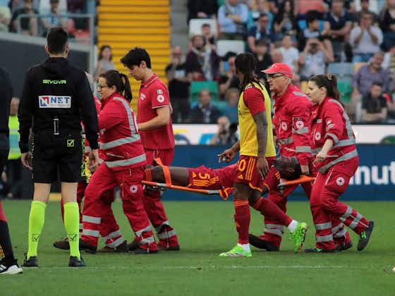 Article image:Roma player Evan Ndicka ‘in good spirits’ after collapsing during match