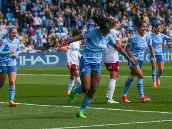 Article image:Khadija Shaw brace helps Man City move three points clear at top of WSL table