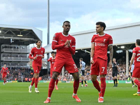 Article image:Liverpool draw level with Arsenal at top of table after victory over Fulham
