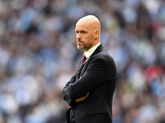Article image:Under-pressure Erik ten Hag lashes out at ‘embarrassing’ reaction to Man Utd’s FA Cup win: ‘A disgrace’