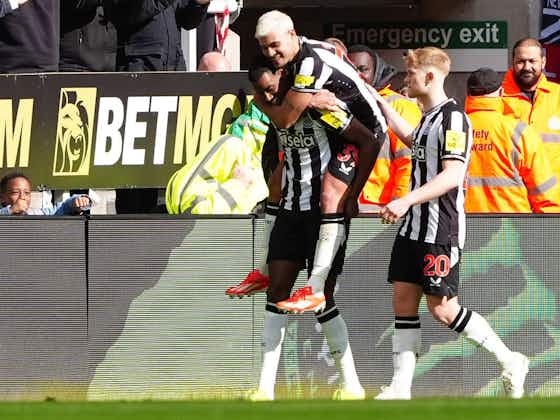 Article image:Alexander Isak scores twice as Newcastle relegate Sheffield United with big win
