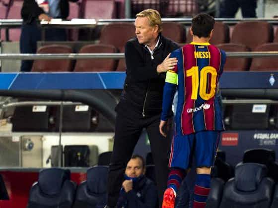Image de l'article :Barça : les mots cash de Koeman sur le départ de Messi