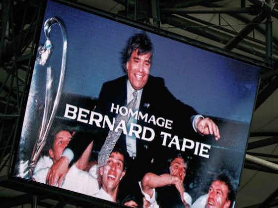 Image de l'article :🚨 OM – Lorient : tifos XXL, banderoles, messages... Le magnifique hommage du Vélodrome et des joueurs à Bernard Tapie