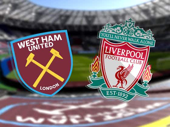 Article image:West Ham vs Liverpool: Prediction, kick-off time, TV, team news, live stream h2h results, odds today