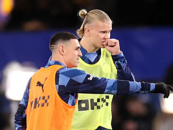 Article image:Erling Haaland injury: Man City striker and Phil Foden miss training before Brighton trip