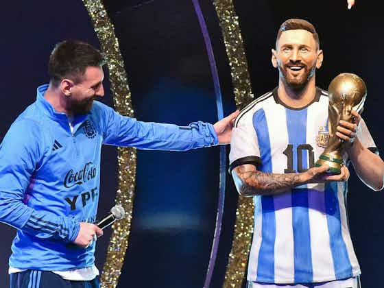 Article image:Lionel Messi honoured with statue alongside Diego Maradona and Pele after Argentina’s World Cup win