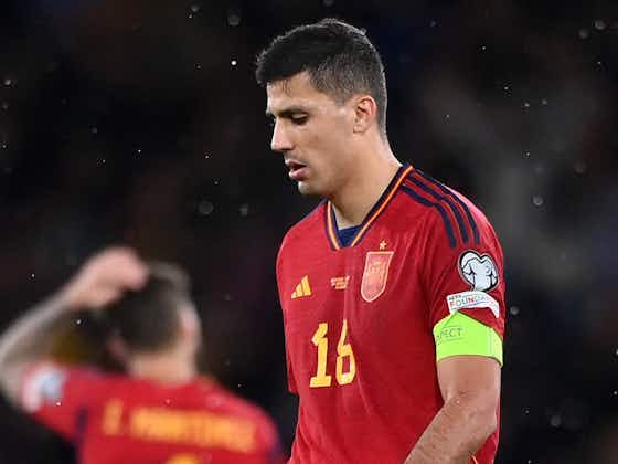 Article image:Rodri slams ‘rubbish’ Scotland tactics as Spain fall to shock defeat: ‘This is not football’