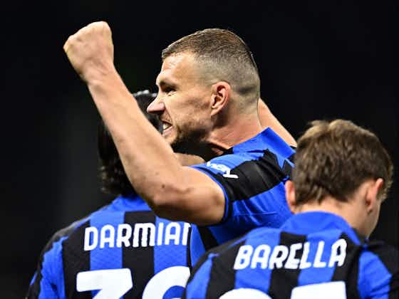 Article image:AC Milan 0-2 Inter: Edin Dzeko and Henrikh Mkhitaryan put Nerazzurri on brink of Champions League final