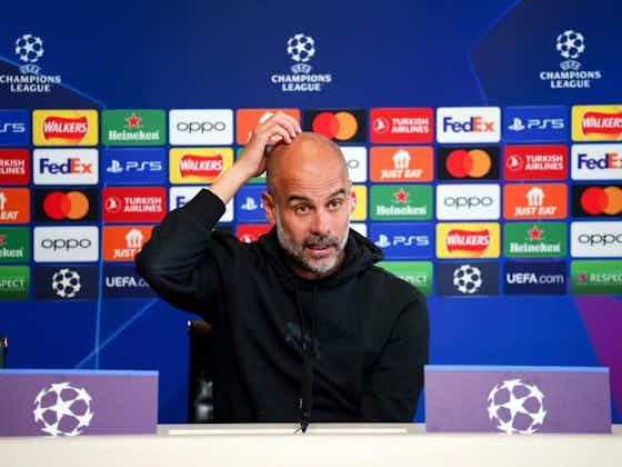 Article image:Pep Guardiola reacts as Tottenham confirm Ange Postecoglou as new manager