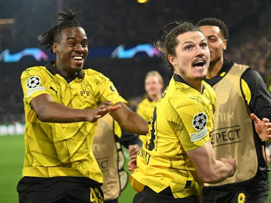 Artikelbild:Borussia Dortmund 4-2 Atletico Madrid: Marcel Sabitzer seals Champions League thriller