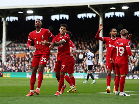 Article image:Fulham 1-3 Liverpool: Reds follow Arsenal with vital win to keep Premier League title hopes alive
