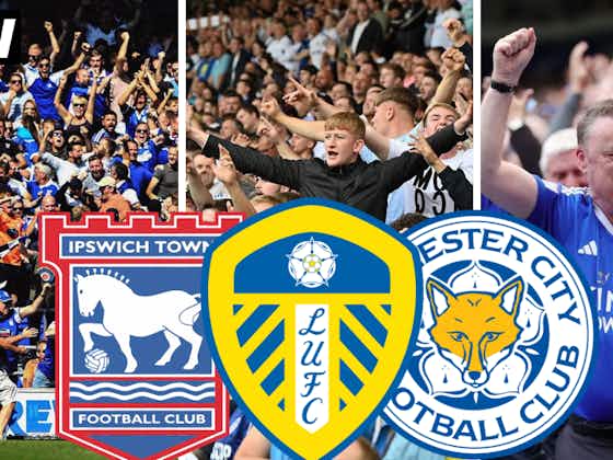 Article image:Leeds United, Leicester City and Ipswich Town's average home attendances compared