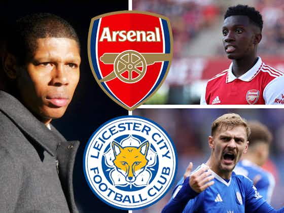 Article image:Pundit touts Leicester City swap deal with Arsenal involving Nketiah and Dewsbury-Hall