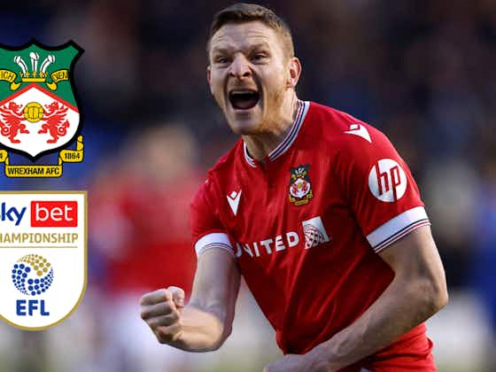 Article image:Wrexham AFC: Paul Mullin reacts when asked about promotion to Championship
