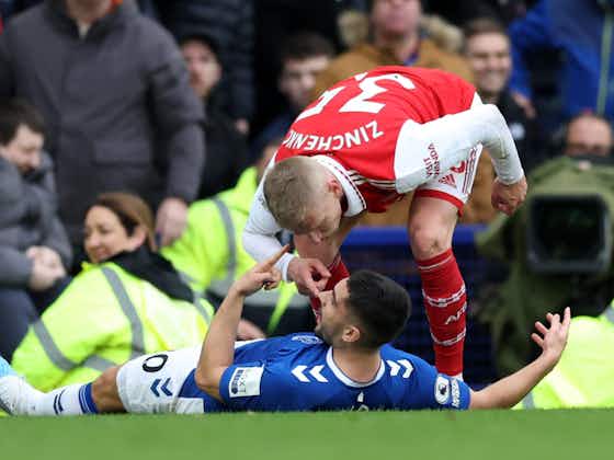 Article image:Neal Maupay rattled Oleksandr Zinchenko during Everton 1-0 Arsenal