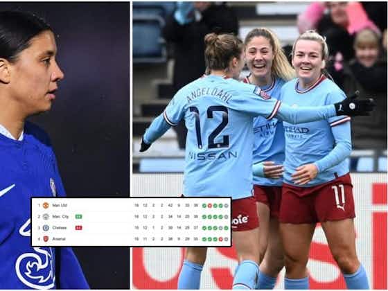 Article image:Women's Super League title race blown wide open after Man City beat Chelsea
