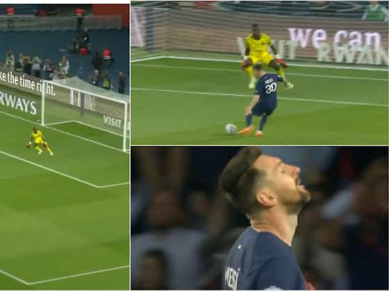 Article image:Lionel Messi booed by PSG fans for missing sitter v Clermont