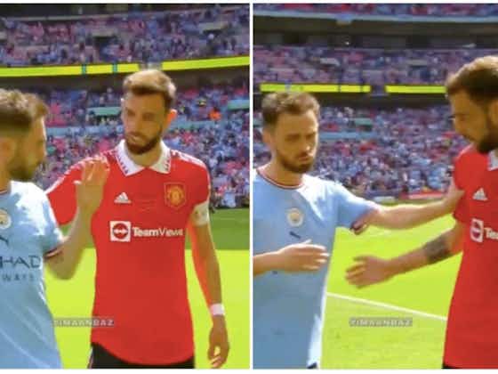 Article image:Bernardo Silva's furious reaction to Bruno Fernandes trying to talk to him