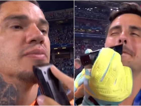 Article image:Why Ederson let a reporter shave his beard after Man City won the Champions League
