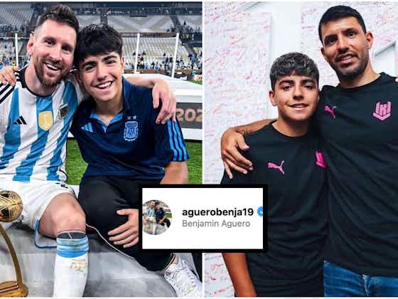 Article image:Benjamin Aguero’s comment on PSG’s goodbye post for Lionel Messi goes viral