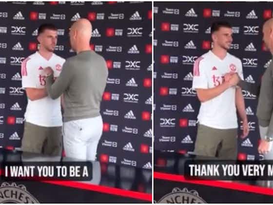 Erik ten Hag's passionate message to Mason Mount at Man Utd unveiling goes viral | OneFootball