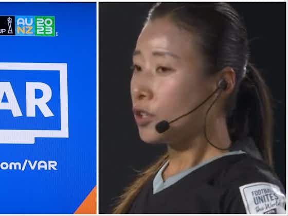 Article image:Women's World Cup referee causes chaos after announcing wrong VAR decision