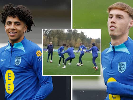 Article image:Cole Palmer and Rico Lewis impress in first England training session