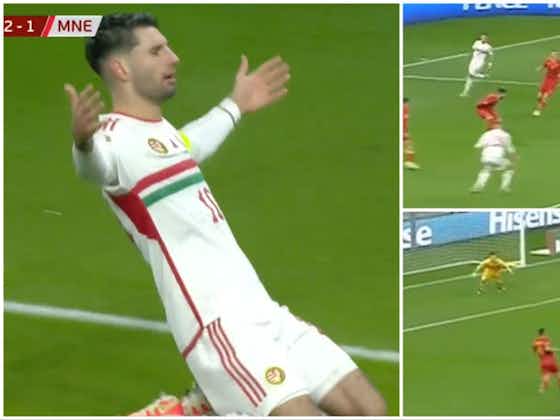 Article image:Dominik Szoboszlai scores two goals in two minutes v Montenegro