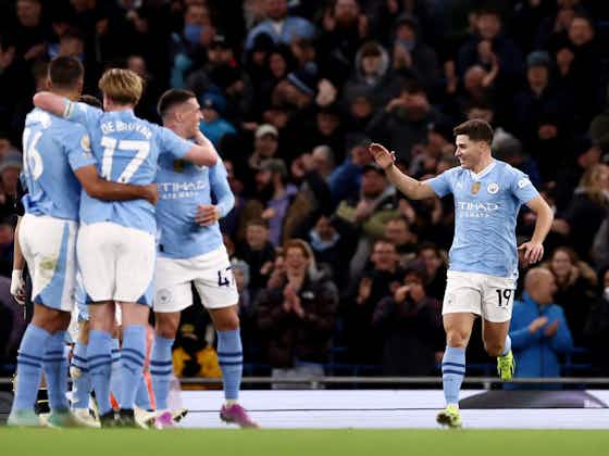 Article image:Rodri Gets 8.5, Alvarez With 8 | Manchester City Players Rated In Impressive Victory Vs Burnley