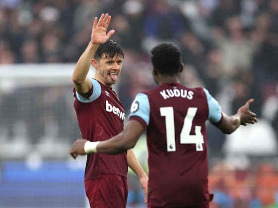 Article image:Paqueta Gets 8, Coufal With 7 | West Ham United Players Rated In Hard-Fought Draw Vs Burnley