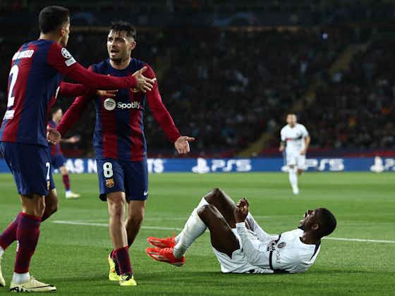 Article image:Raphinha Gets 7, Araujo With 5 | Barcelona Players Rated In Disappointing Loss Vs Paris Saint-Germain
