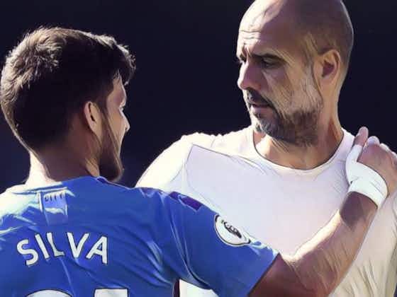 Article image:Guardiola pays tribute to record breaker Silva as Man City beat Bournemouth 3-1