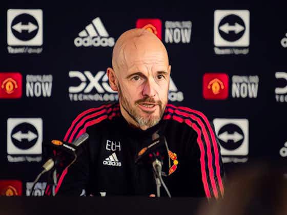 Article image:Ten Hag opens up on working with Pep and trying to shackle Haaland in Manchester derby