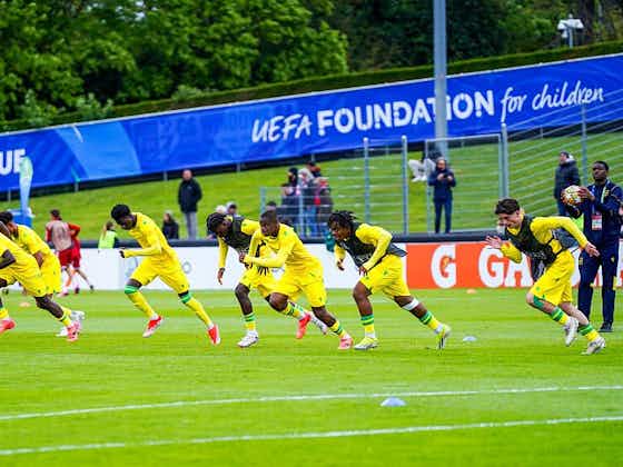 Image de l'article :Youth League. Le FC Nantes et l’Olympiacos se neutralisent en première mi-temps de la demi-finale, malgré une domination des Canaris (0-0)