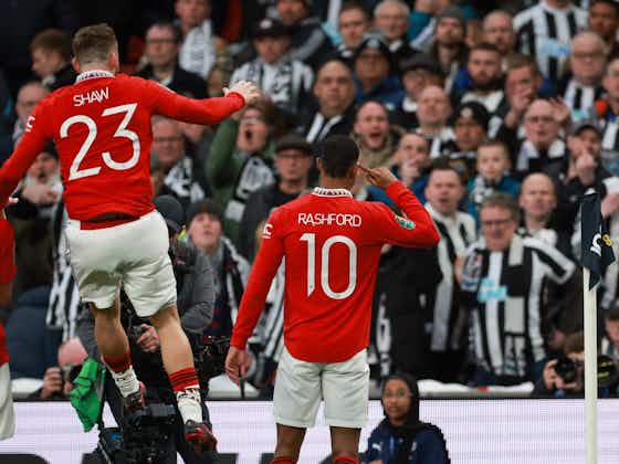 Imagem do artigo:Manchester United conta com inspirado Rashford para derrotar Newcastle na final da Copa da Liga Inglesa