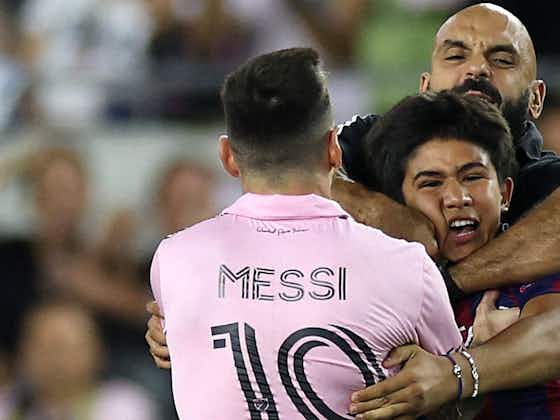 Artikelbild:El regalo especial del guardia de Messi para Diego Gómez