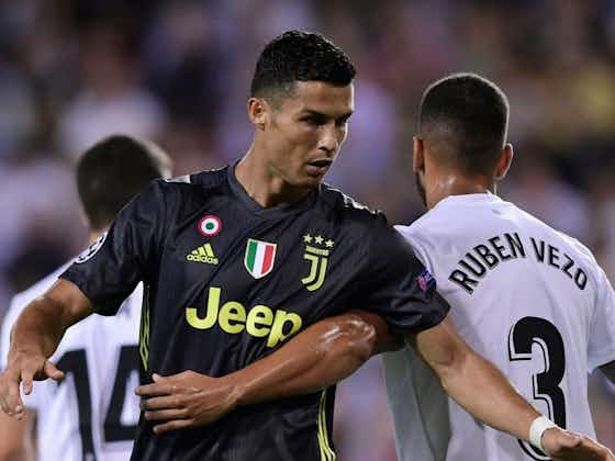 Article image:Cristiano Ronaldo given red card on Juve European debut